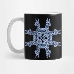 Blue llama abstract pattern Mug